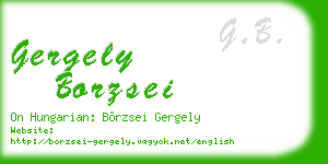 gergely borzsei business card