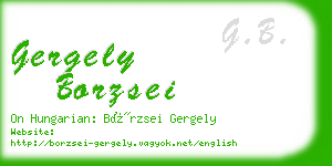 gergely borzsei business card